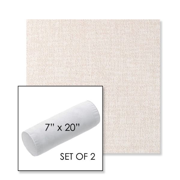 Picture of Abstraction Parchment | Set of 2 | 7" x 20" Sunbrella Outdoor Bolster Pillows with Premium Inserts