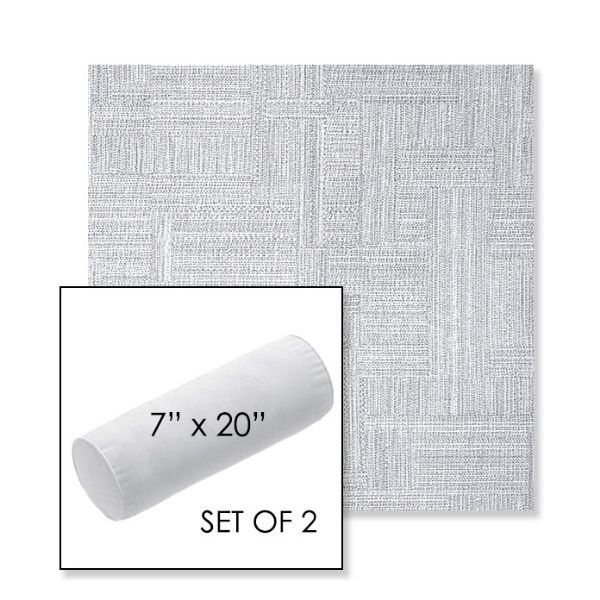 Picture of Boro Elegance | Set of 2 | 7" x 20" Sunbrella Outdoor Bolster Pillows with Premium Inserts
