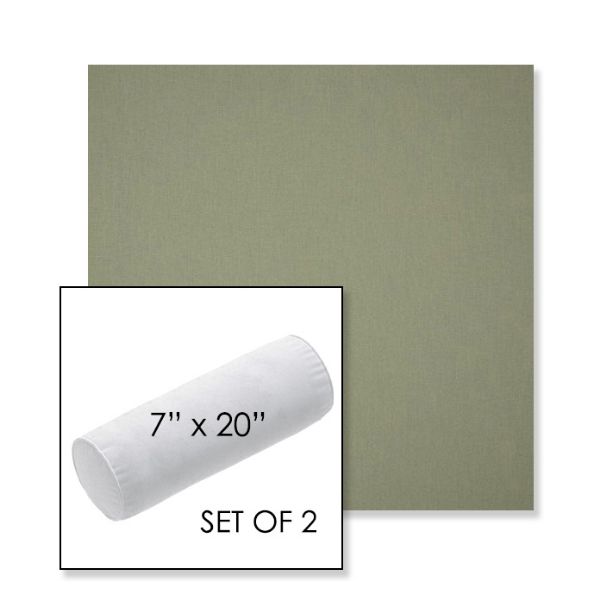 Picture of Canvas Almond | Set of 2 | 7" x 20" Sunbrella Outdoor Bolster Pillows with Premium Inserts