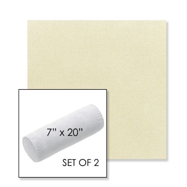 Picture of Canvas Canvas | Set of 2 | 7" x 20" Sunbrella Outdoor Bolster Pillows with Premium Inserts
