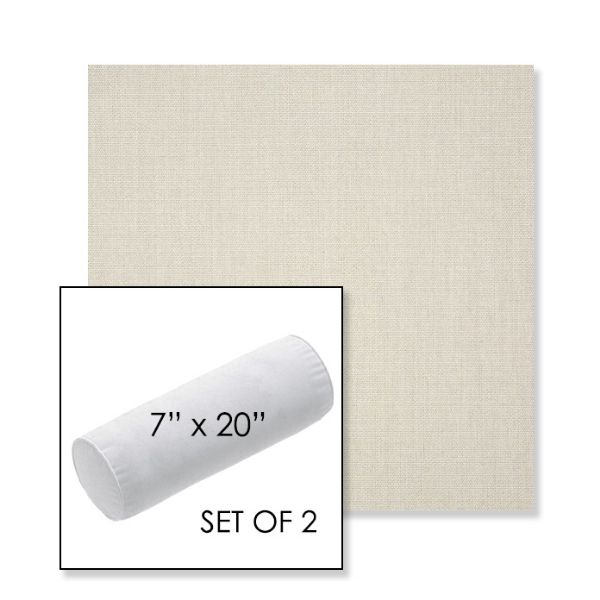 Picture of Canvas Cloud | Set of 2 | 7" x 20" Sunbrella Outdoor Bolster Pillows with Premium Inserts