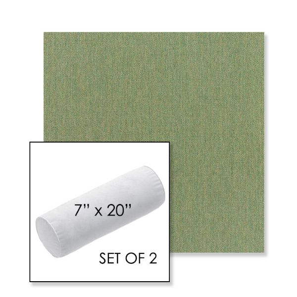 Picture of Canvas Fern | Set of 2 | 7" x 20" Sunbrella Outdoor Bolster Pillows with Premium Inserts