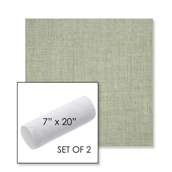 Picture of Cast Oasis | Set of 2 | 7" x 20" Sunbrella Outdoor Bolster Pillows with Premium Inserts