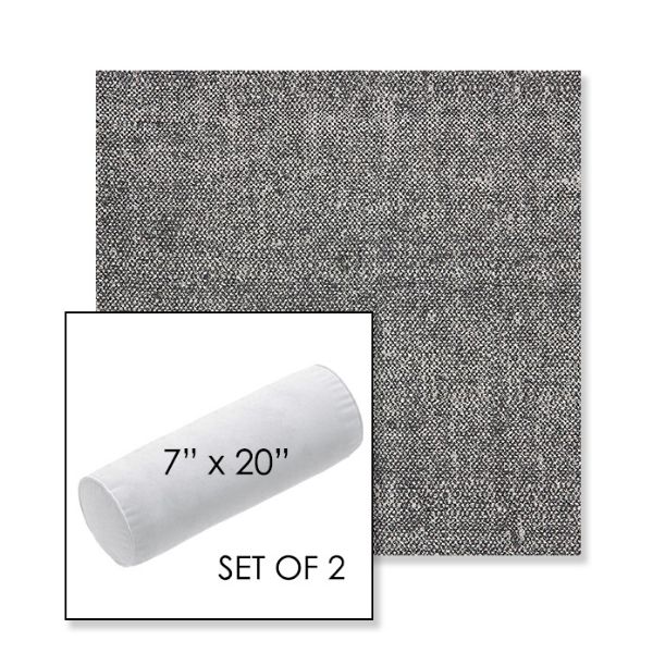 Picture of Chartres Granite | Set of 2 | 7" x 20" Sunbrella Outdoor Bolster Pillows with Premium Inserts