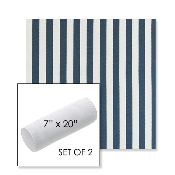 Picture of Costa Capris | Set of 2 | 7" x 20" Sunbrella Outdoor Bolster Pillows with Premium Inserts