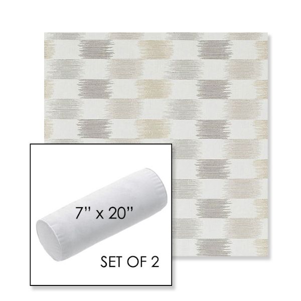 Picture of Dream Dune | Set of 2 | 7" x 20" Sunbrella Outdoor Bolster Pillows with Premium Inserts