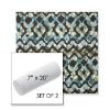 Picture of Inga Green Tea | Set of 2 | 7" x 20" Sunbrella Outdoor Bolster Pillows with Premium Inserts