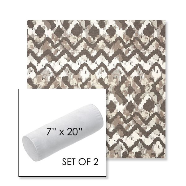 Picture of Inga Merino | Set of 2 | 7" x 20" Sunbrella Outdoor Bolster Pillows with Premium Inserts