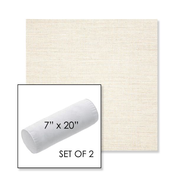 Picture of Kudos Vellum | Set of 2 | 7" x 20" Sunbrella Outdoor Bolster Pillows with Premium Inserts