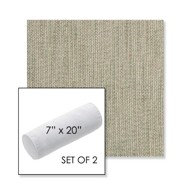 Picture of Nova Moss | Set of 2 | 7" x 20" Sunbrella Outdoor Bolster Pillows with Premium Inserts