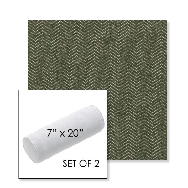 Picture of Odette Fern | Set of 2 | 7" x 20" Sunbrella Outdoor Bolster Pillows with Premium Inserts