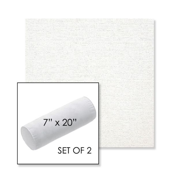 Picture of Platform Salt | Set of 2 | 7" x 20" Sunbrella Outdoor Bolster Pillows with Premium Inserts