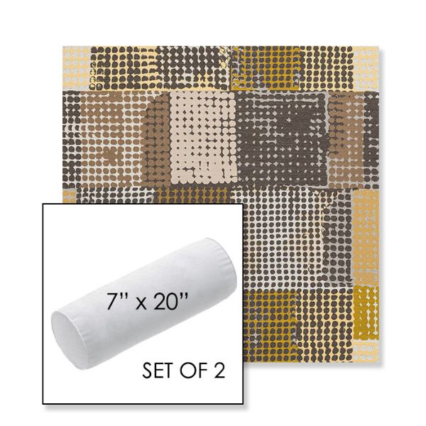 Picture of Pop Corn | Set of 2 | 7" x 20" Sunbrella Outdoor Bolster Pillows with Premium Inserts