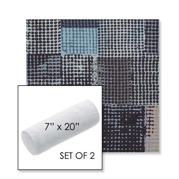 Picture of Pop Patch | Set of 2 | 7" x 20" Sunbrella Outdoor Bolster Pillows with Premium Inserts