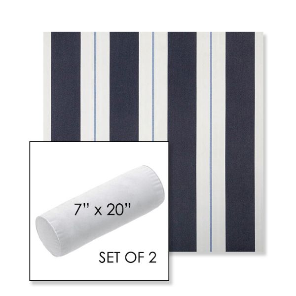 Picture of Relate Harbor | Set of 2 | 7" x 20" Sunbrella Outdoor Bolster Pillows with Premium Inserts