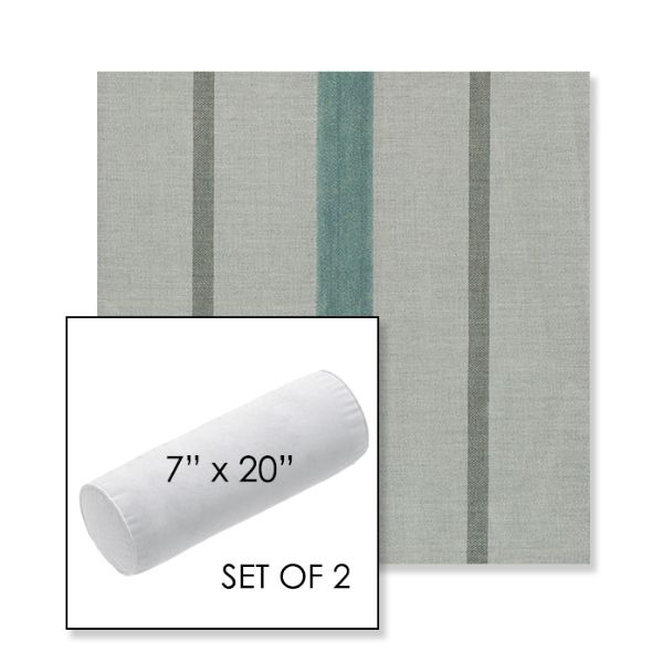 Picture of Revival Sage | Set of 2 | 7" x 20" Sunbrella Outdoor Bolster Pillows with Premium Inserts