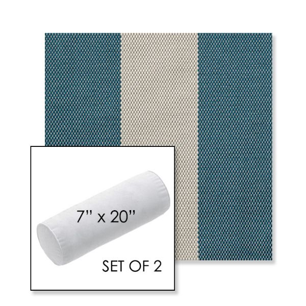 Picture of Rothko Curacao | Set of 2 | 7" x 20" Sunbrella Outdoor Bolster Pillows with Premium Inserts