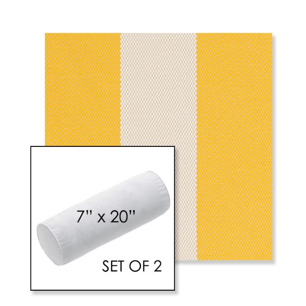 Picture of Rothko Lemonade | Set of 2 | 7" x 20" Sunbrella Outdoor Bolster Pillows with Premium Inserts