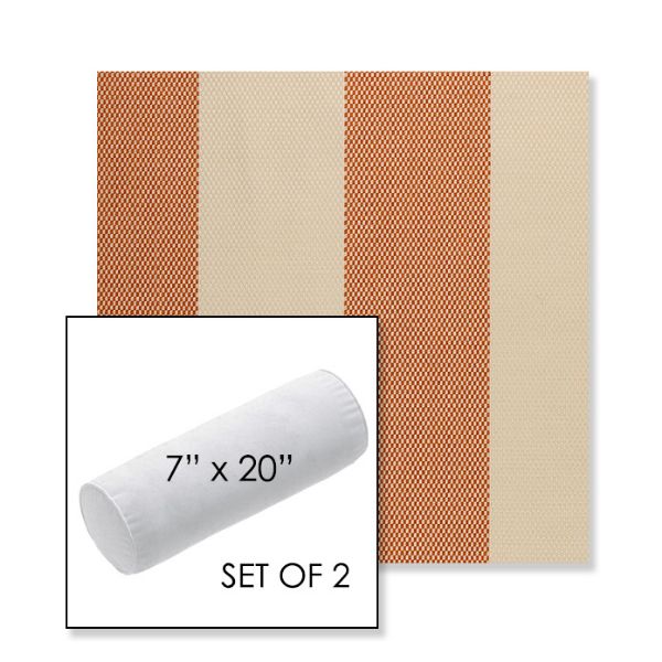 Picture of Rothko Lobster Roll | Set of 2 | 7" x 20" Sunbrella Outdoor Bolster Pillows with Premium Inserts