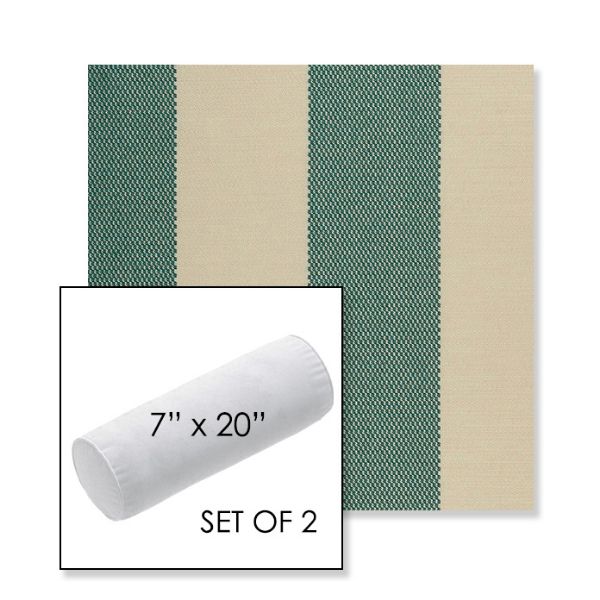 Picture of Rothko Mermaid | Set of 2 | 7" x 20" Sunbrella Outdoor Bolster Pillows with Premium Inserts