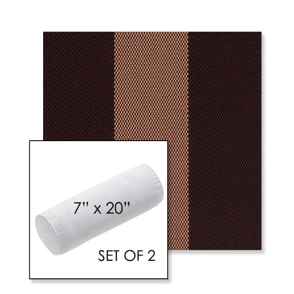 Picture of Rothko Sangria | Set of 2 | 7" x 20" Sunbrella Outdoor Bolster Pillows with Premium Inserts