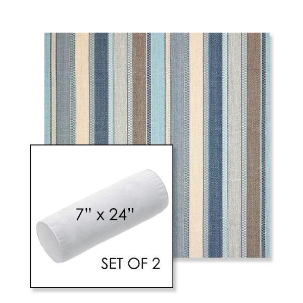 Picture of Ascend Spa | Set of 2 | 7" x 24" Sunbrella Outdoor Bolster Pillows with Premium Inserts