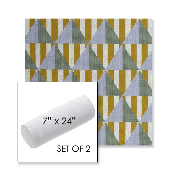 Picture of Buoy Key West | Set of 2 | 7" x 24" Sunbrella Outdoor Bolster Pillows with Premium Inserts