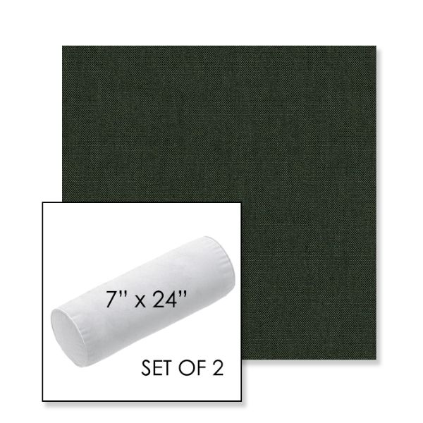 Picture of Cliff Fir | Set of 2 | 7" x 24" Sunbrella Outdoor Bolster Pillows with Premium Inserts