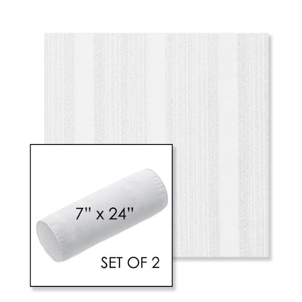 Picture of Compose Linen | Set of 2 | 7" x 24" Sunbrella Outdoor Bolster Pillows with Premium Inserts