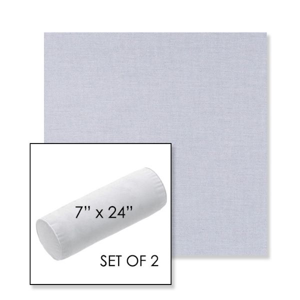 Picture of Exhale Sky | Set of 2 | 7" x 24" Sunbrella Outdoor Bolster Pillows with Premium Inserts
