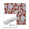 Picture of Floral Song Cinnabar | Set of 2 | 7" x 24" Sunbrella Outdoor Bolster Pillows with Premium Inserts
