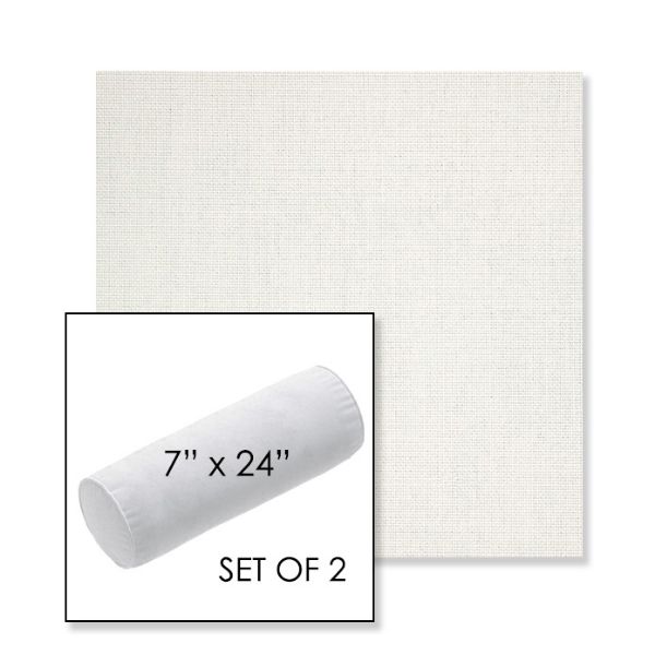 Picture of Idol Snow | Set of 2 | 7" x 24" Sunbrella Outdoor Bolster Pillows with Premium Inserts