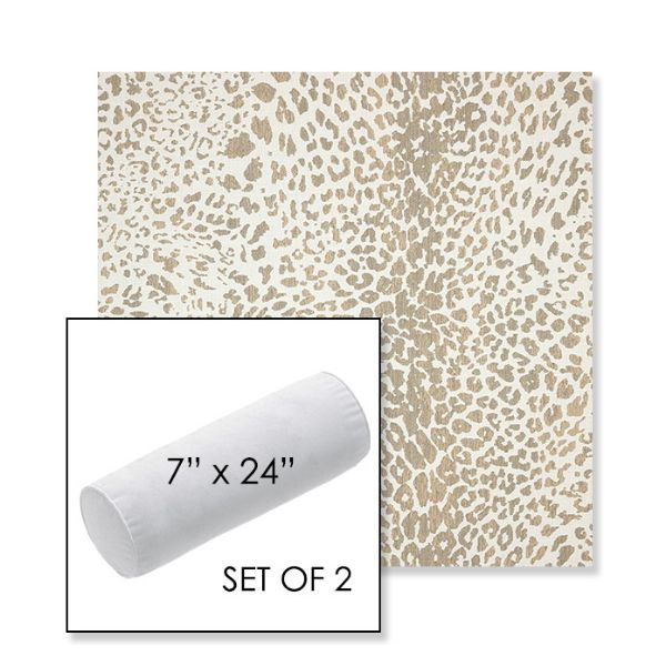 Picture of Instinct Dune | Set of 2 | 7" x 24" Sunbrella Outdoor Bolster Pillows with Premium Inserts