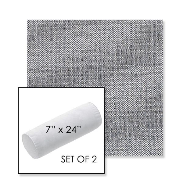 Picture of Linville Denim | Set of 2 | 7" x 24" Sunbrella Outdoor Bolster Pillows with Premium Inserts