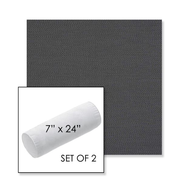 Picture of Lopi Shadow | Set of 2 | 7" x 24" Sunbrella Outdoor Bolster Pillows with Premium Inserts