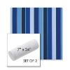Picture of Milano Cobalt | Set of 2 | 7" x 24" Sunbrella Outdoor Bolster Pillows with Premium Inserts
