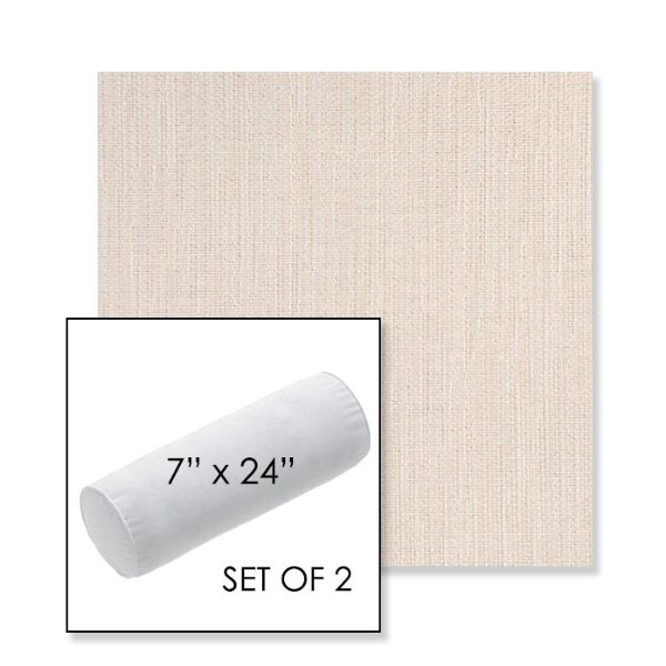 Picture of Nova Glimmer | Set of 2 | 7" x 24" Sunbrella Outdoor Bolster Pillows with Premium Inserts