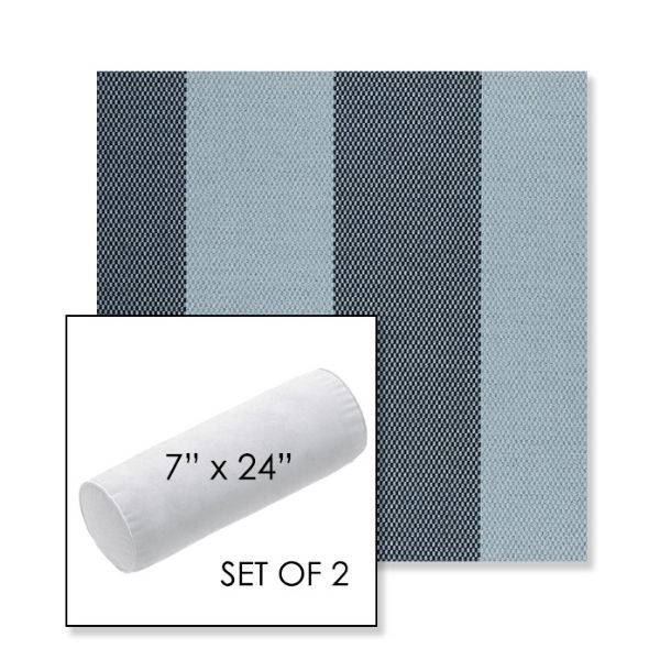 Picture of Rothko Oceanfront | Set of 2 | 7" x 24" Sunbrella Outdoor Bolster Pillows with Premium Inserts