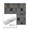 Picture of Rubix Vintage Denim | Set of 2 | 7" x 24" Sunbrella Outdoor Bolster Pillows with Premium Inserts