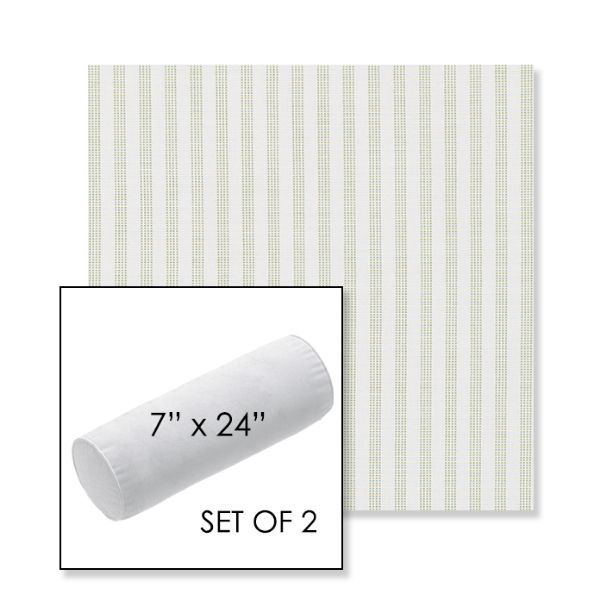 Picture of Tap Pear | Set of 2 | 7" x 24" Sunbrella Outdoor Bolster Pillows with Premium Inserts