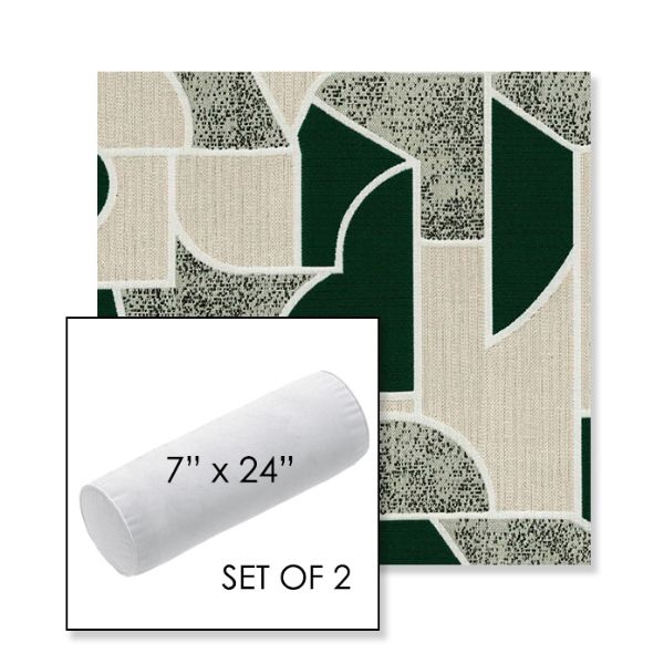 Picture of Territory Oxide | Set of 2 | 7" x 24" Sunbrella Outdoor Bolster Pillows with Premium Inserts