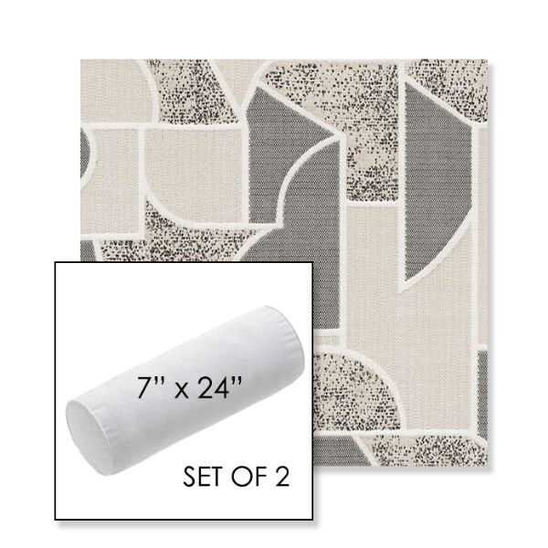 Picture of Territory Tin | Set of 2 | 7" x 24" Sunbrella Outdoor Bolster Pillows with Premium Inserts