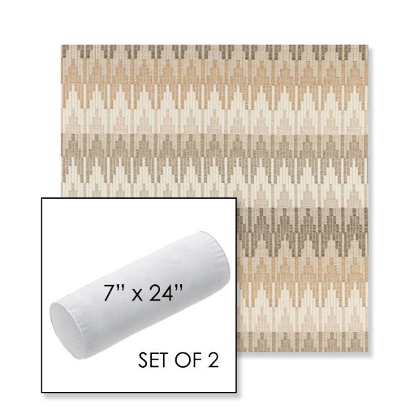 Picture of Valley Dune | Set of 2 | 7" x 24" Sunbrella Outdoor Bolster Pillows with Premium Inserts