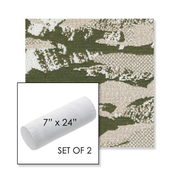 Picture of Yama Tanada | Set of 2 | 7" x 24" Sunbrella Outdoor Bolster Pillows with Premium Inserts