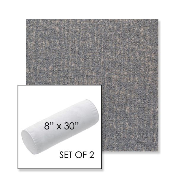 Picture of Abstraction Denim | Set of 2 | 8" x 30" Sunbrella Outdoor Bolster Pillows with Premium Inserts