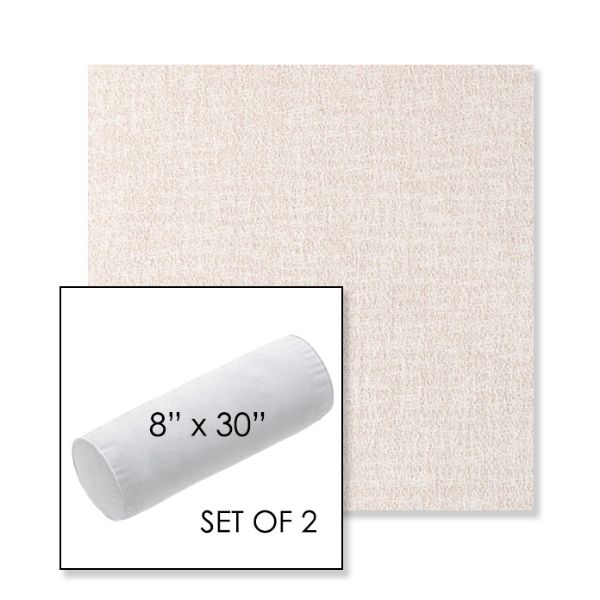 Picture of Abstraction Parchment | Set of 2 | 8" x 30" Sunbrella Outdoor Bolster Pillows with Premium Inserts