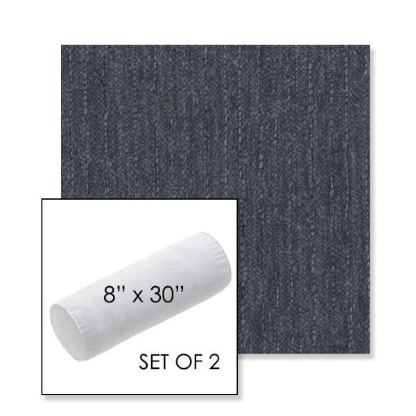 Picture of Abundant Denim | Set of 2 | 8" x 30" Sunbrella Outdoor Bolster Pillows with Premium Inserts