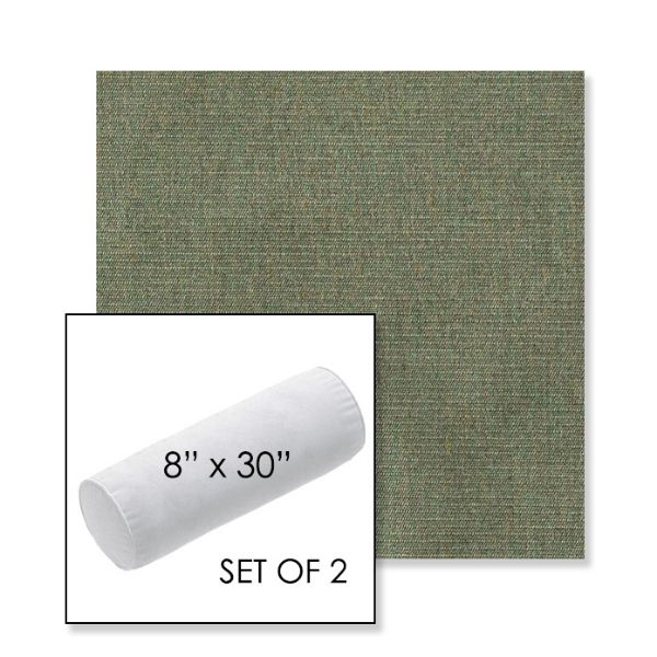 Picture of Ambrose Fern | Set of 2 | 8" x 30" Sunbrella Outdoor Bolster Pillows with Premium Inserts