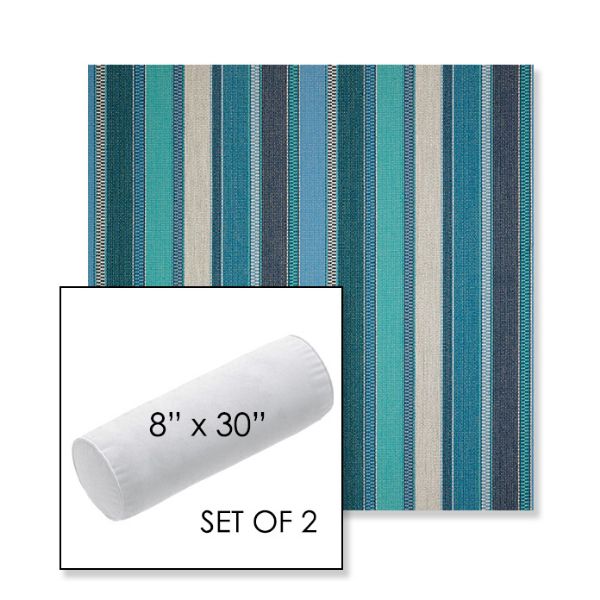 Picture of Ascend Oasis | Set of 2 | 8" x 30" Sunbrella Outdoor Bolster Pillows with Premium Inserts