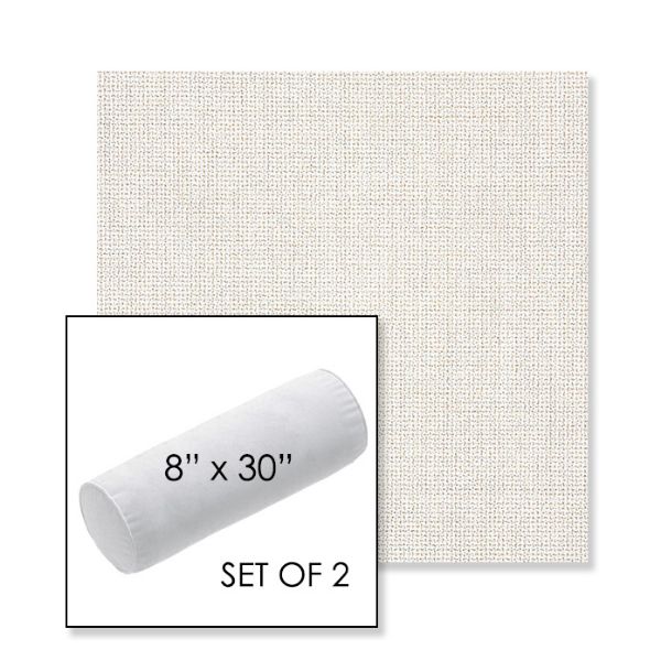 Picture of Bliss Linen | Set of 2 | 8" x 30" Sunbrella Outdoor Bolster Pillows with Premium Inserts